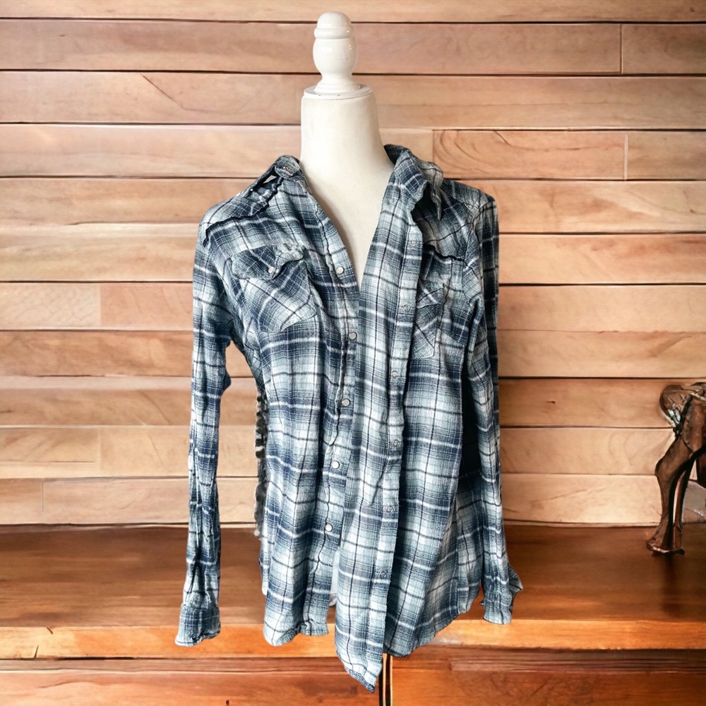 Canyon Guide Blue Flannel Top 🤍
